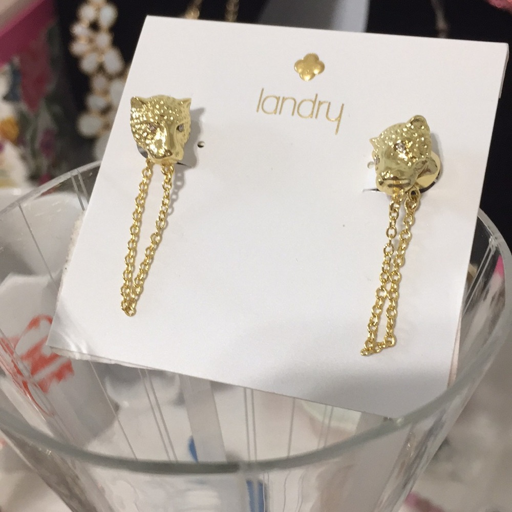 Leopard earrings by Landry
